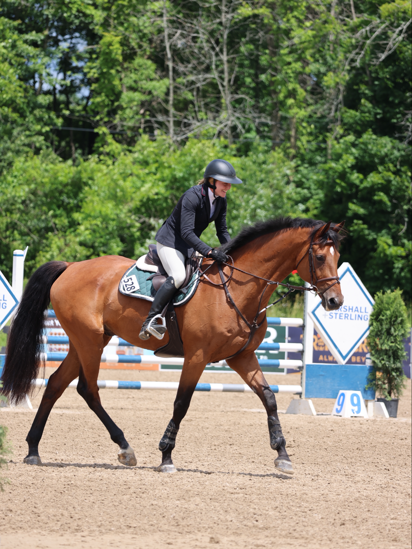 Jump Saddle Pad | Green- Black & White