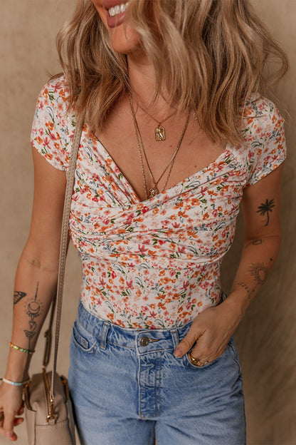 PREORDER: Izzy Ruched Short Sleeve Bodysuit