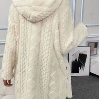 Luxurious Warm Thick Faux Fur Teddy Coat With Button Front For Women