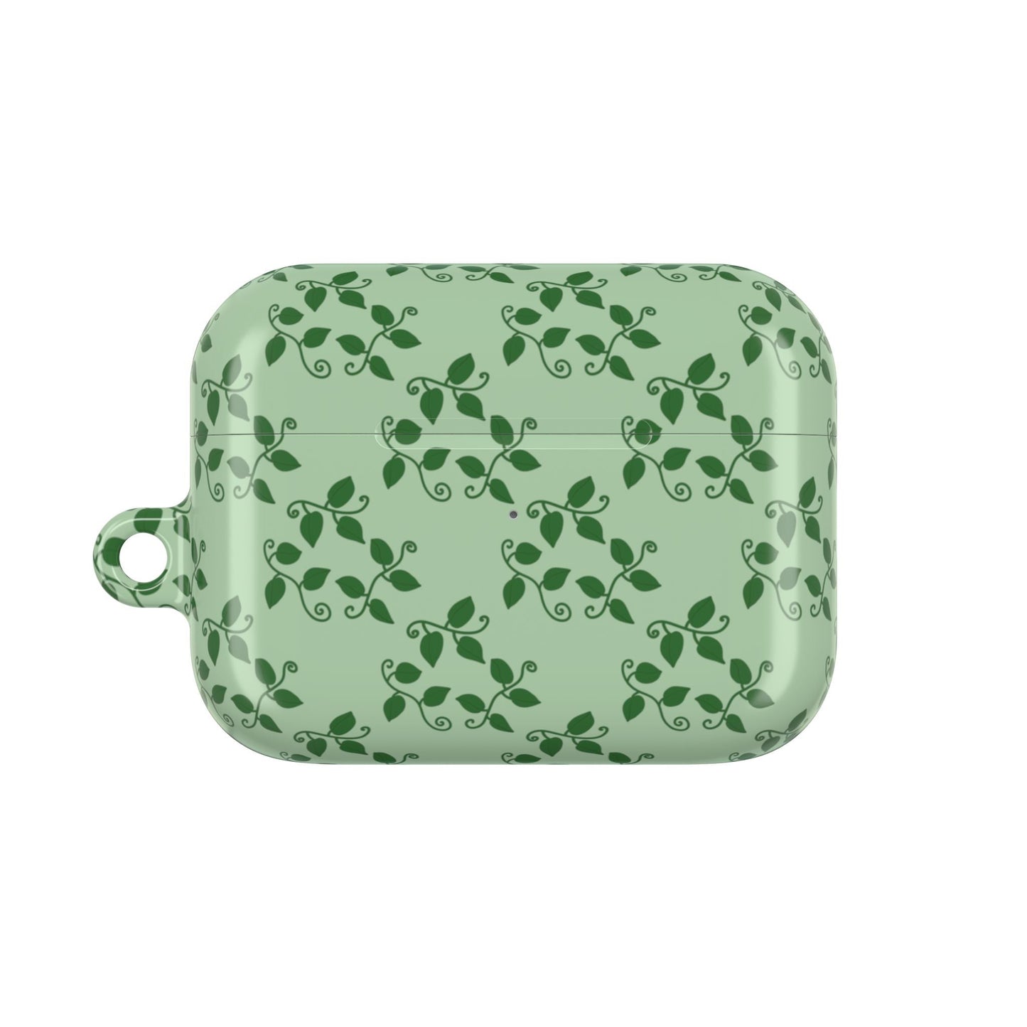 Pothos Pattern Earbud Case – Slim Protective Cover With Carabiner