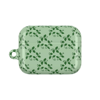 Pothos Pattern Earbud Case – Slim Protective Cover With Carabiner