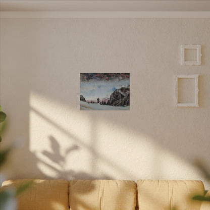 Scenic Canvas Wall Art, Mountain Landscape Decor, Starry Night Artwork, Nature Lover Gift, Home Interior Accent, Holiday Decoration