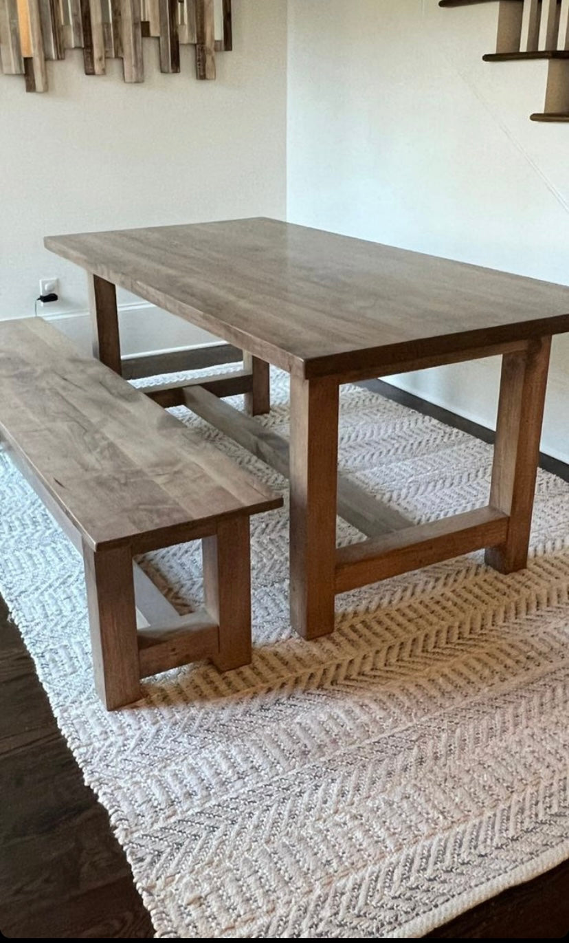 Connected Post Leg Bench