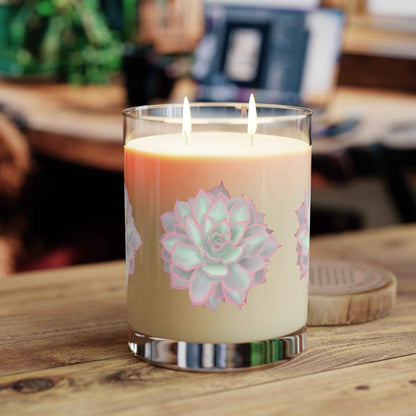 Echeveria Violet Queen Succulent Soy Candle 11 oz – Three Scent Options