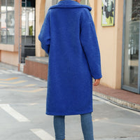 Trendsi Collared Neck Button Down Coat With Pockets