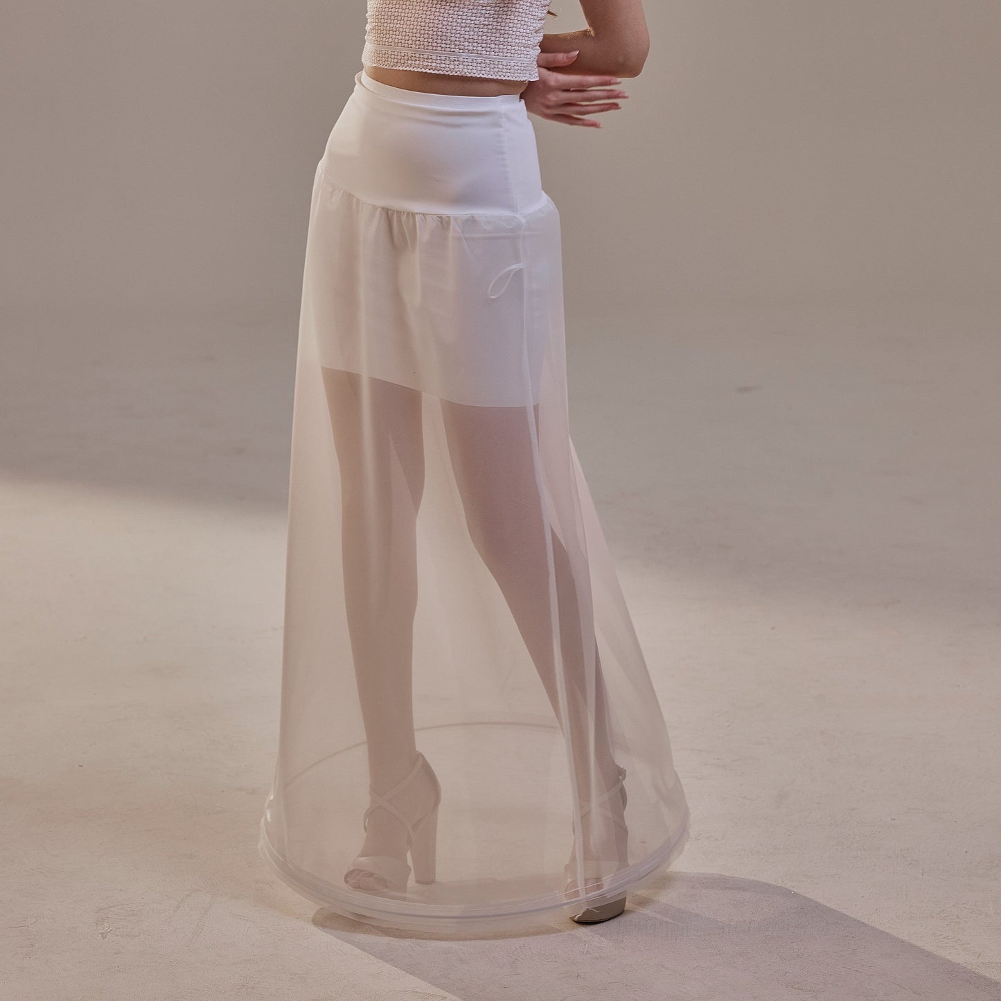 A-Line Wedding Dress Petticoat , One Hoop Underskirt with Waist Corsage