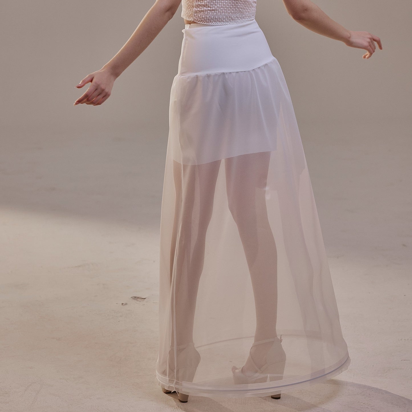 A-Line Wedding Dress Petticoat , One Hoop Underskirt with Waist Corsage