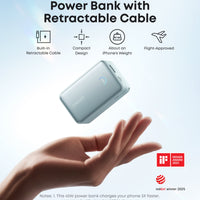 Anker Nano Power Bank (10K, 45W, Built-In Retractable USB-C Cable)