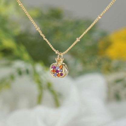 Golden Pomegranate Necklace
