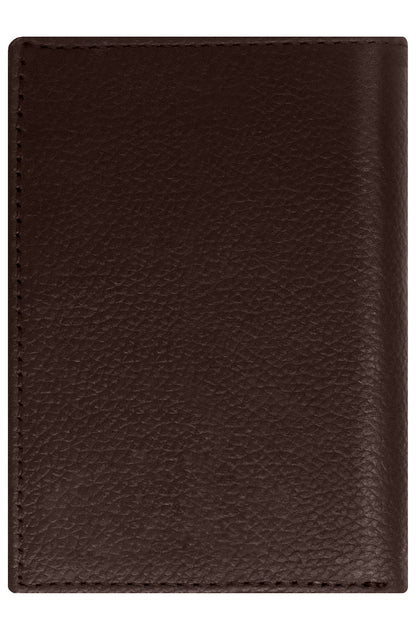 Genuine Leather Trifold Wallet – Flip-Up Dual ID Windows, RFID Blocking