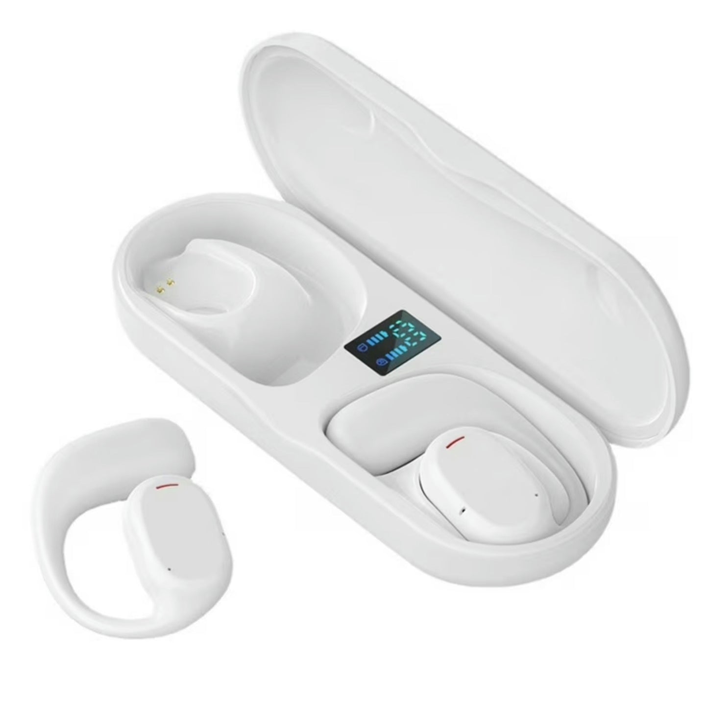 Open-Ear Bone Conduction Wireless Headphones – Earbuds with Ear Hook and Non-Noise Cancelling Design