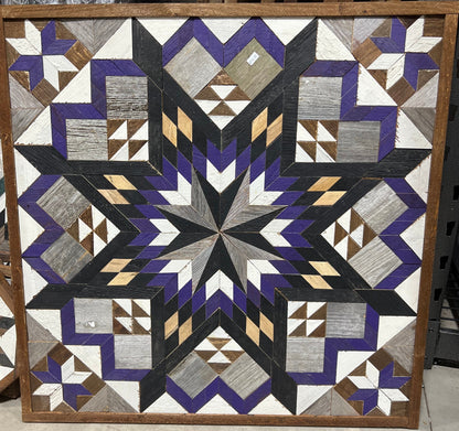 Amish Handmade Barn Quilt Wall Art – Reclaimed Barn Wood – 30.5” x 30.5”