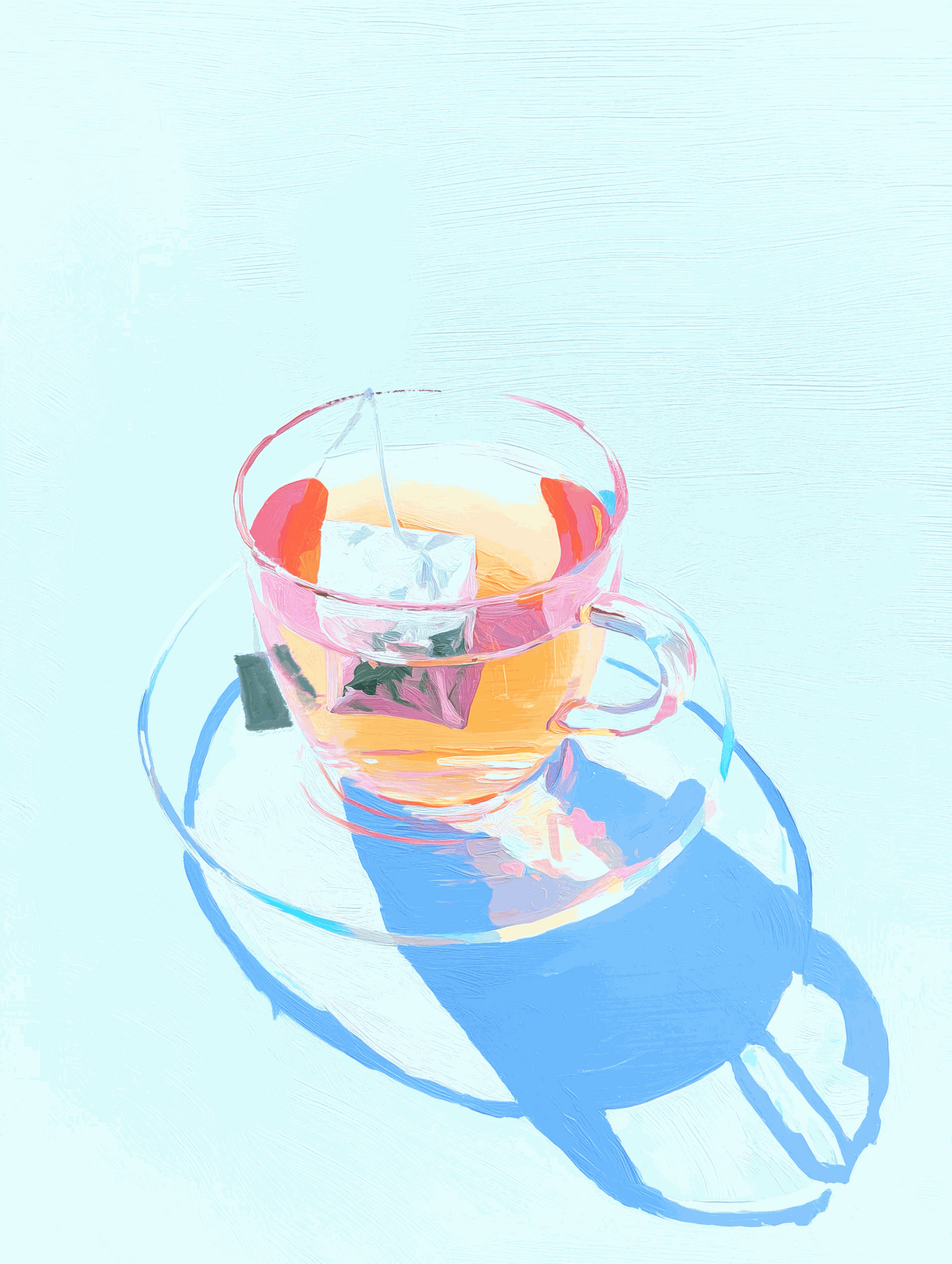 Sun Tea Study Art Print – Vibrant Beverage Botanical Illustration for Kitchen & Dining Wall Décor, Archival Quality, Ready to Hang