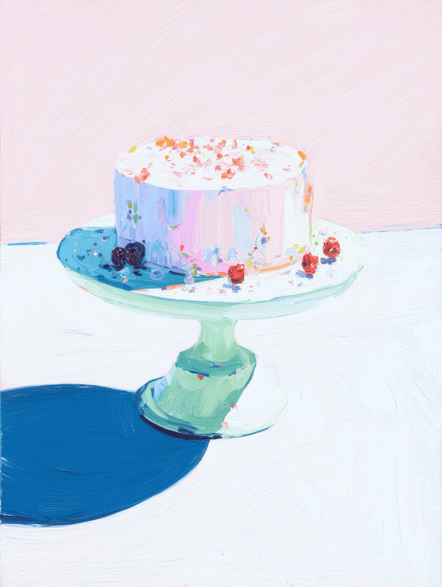 Cake Study II Art Print – Delicious Dessert Illustration for Kitchen & Dining Wall Décor, Archival Quality, Ready to Hang