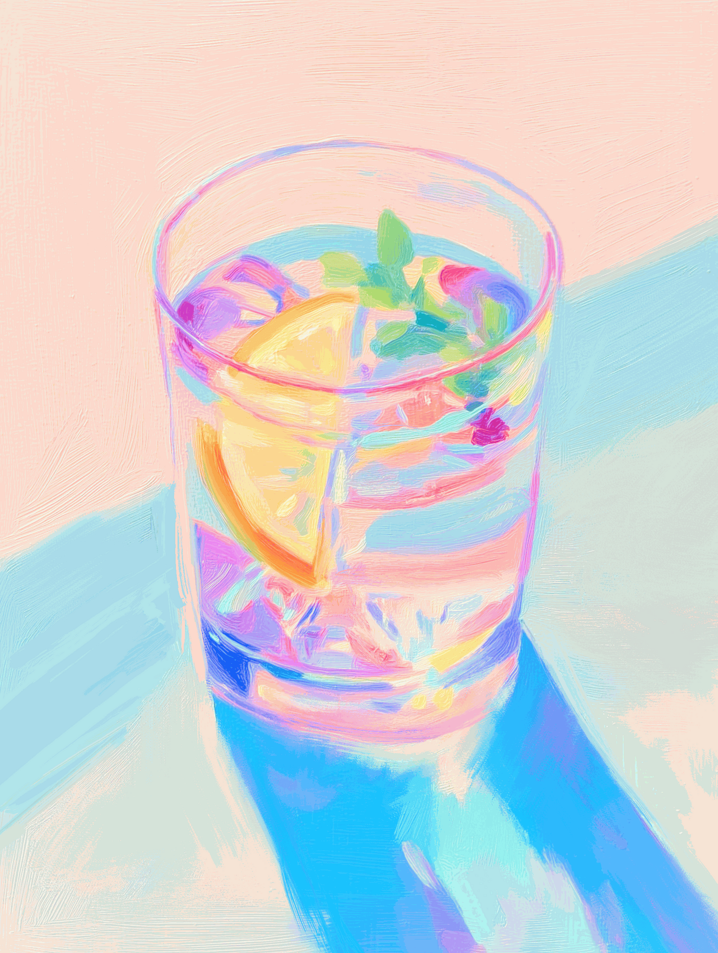 Mocktail Art Print – Refreshing Beverage Illustration for Kitchen, Bar, & Dining Wall Décor, Archival Quality, Ready to Hang