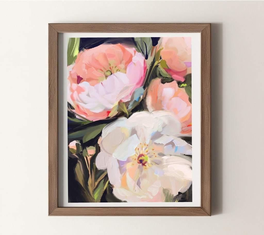 A Soft Blooming Art Print – Gentle & Serene Wall Decor