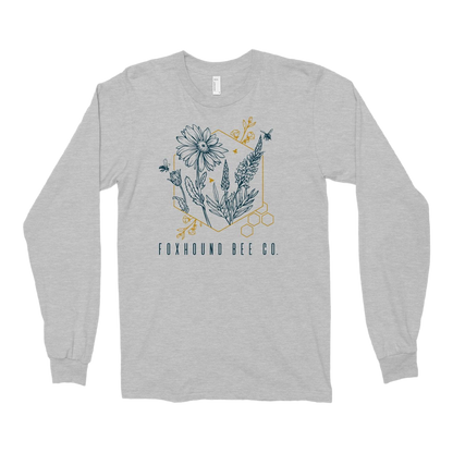 Abstract Flower Long Sleeve Tee Shirt
