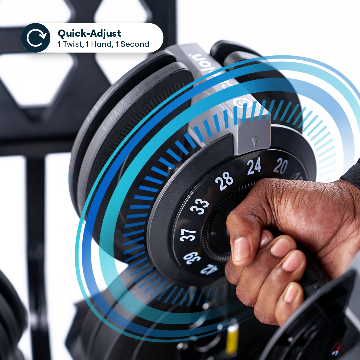 Echelon Strength Adjustable Dumbbells with Stand