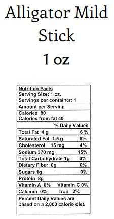 Alligator Jerky Stick — Mild