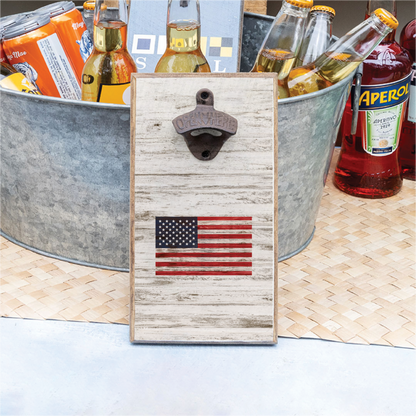 Collective - American Flag Bottle Opener - White
