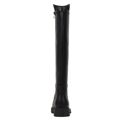 Women's Ayla Classic Black Vegan Leather Riding Boots