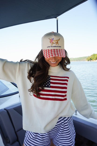 Living The American Dream - Red Gingham Hat
