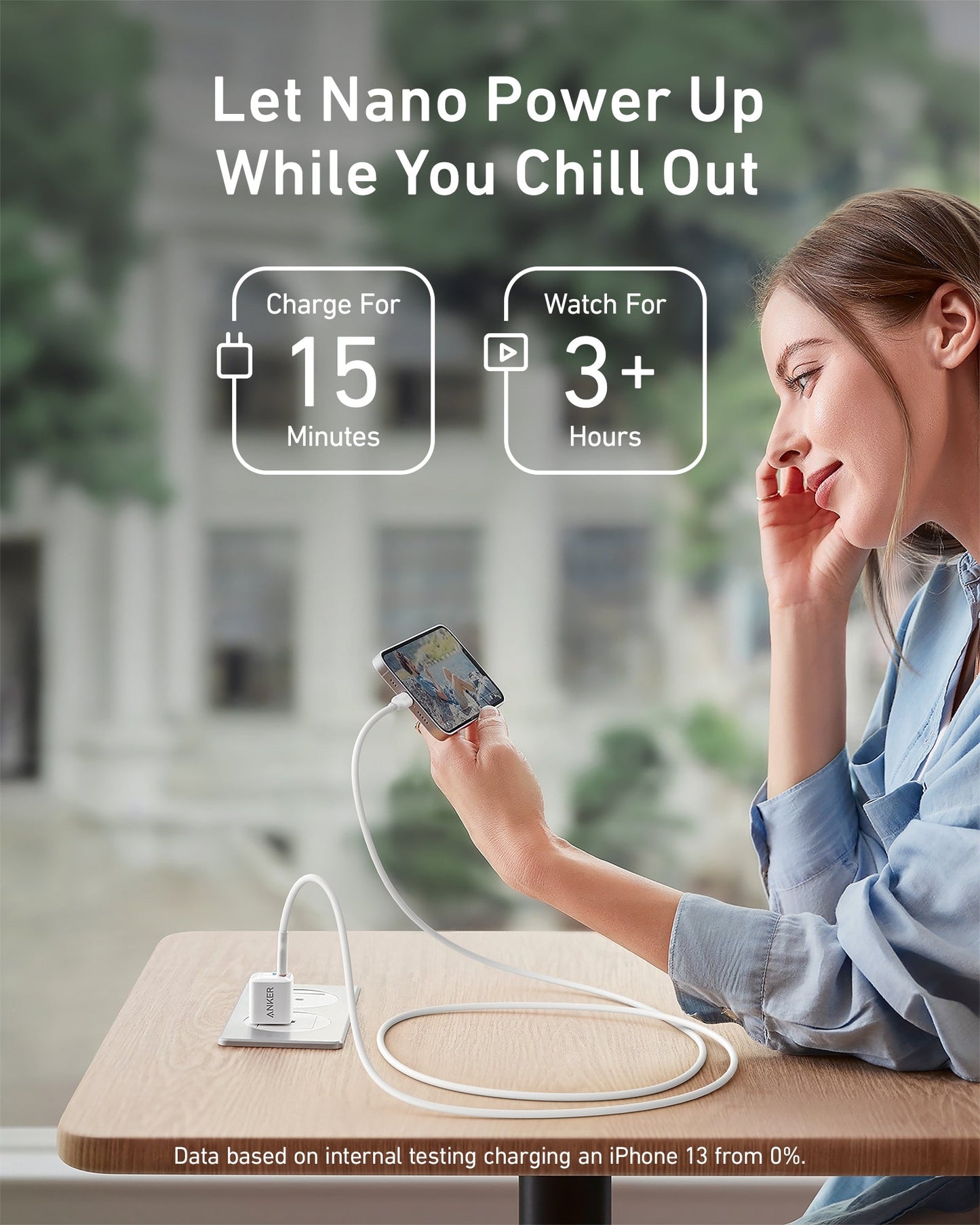 Anker <b>511</b> Charger (Nano) with USB-C to Lightning Cable