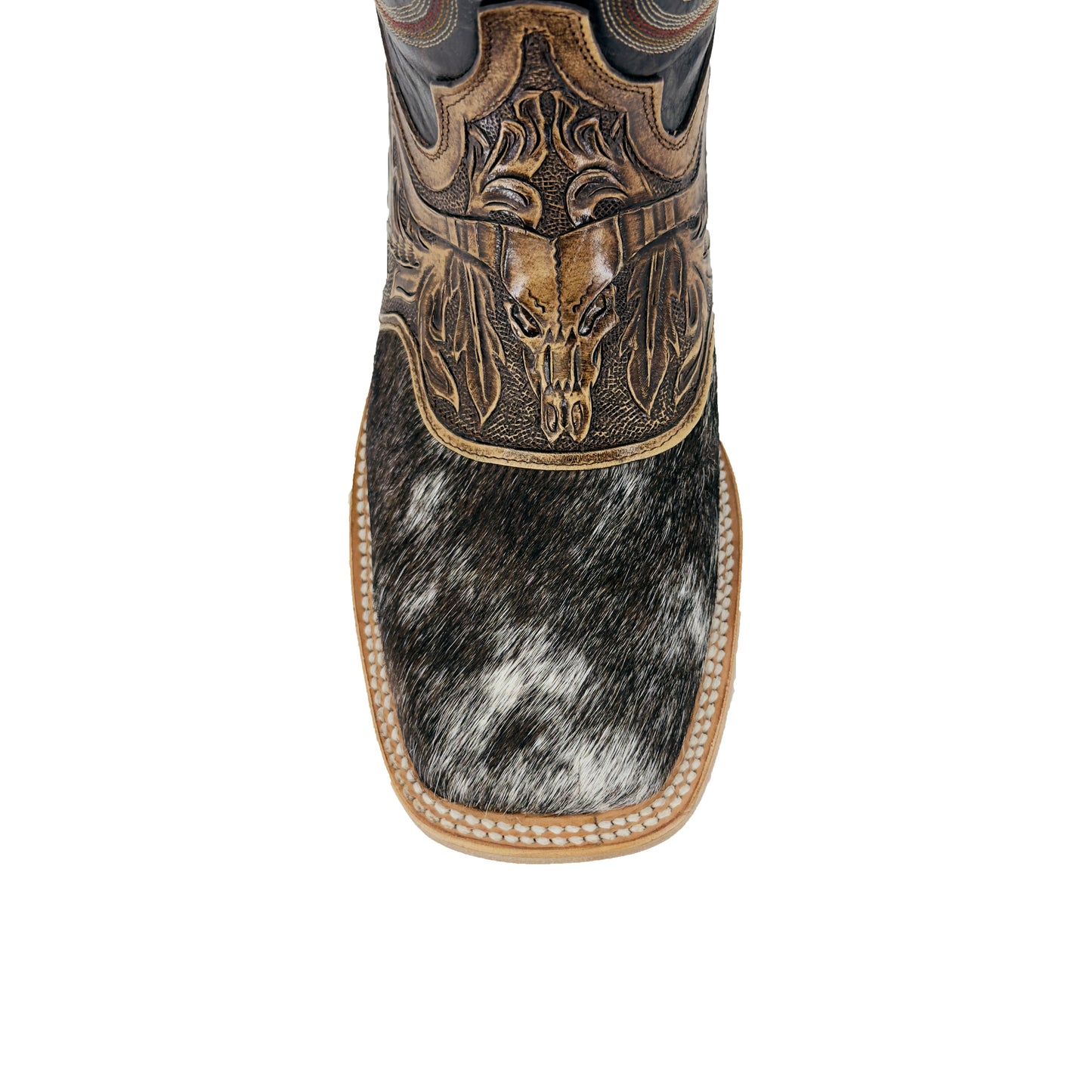Men's Bulldog Hand Tooled Boots - Long Horn / Cowhide