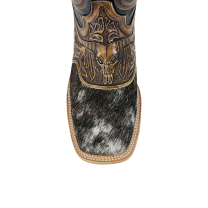 Men's Bulldog Hand Tooled Boots - Long Horn / Cowhide