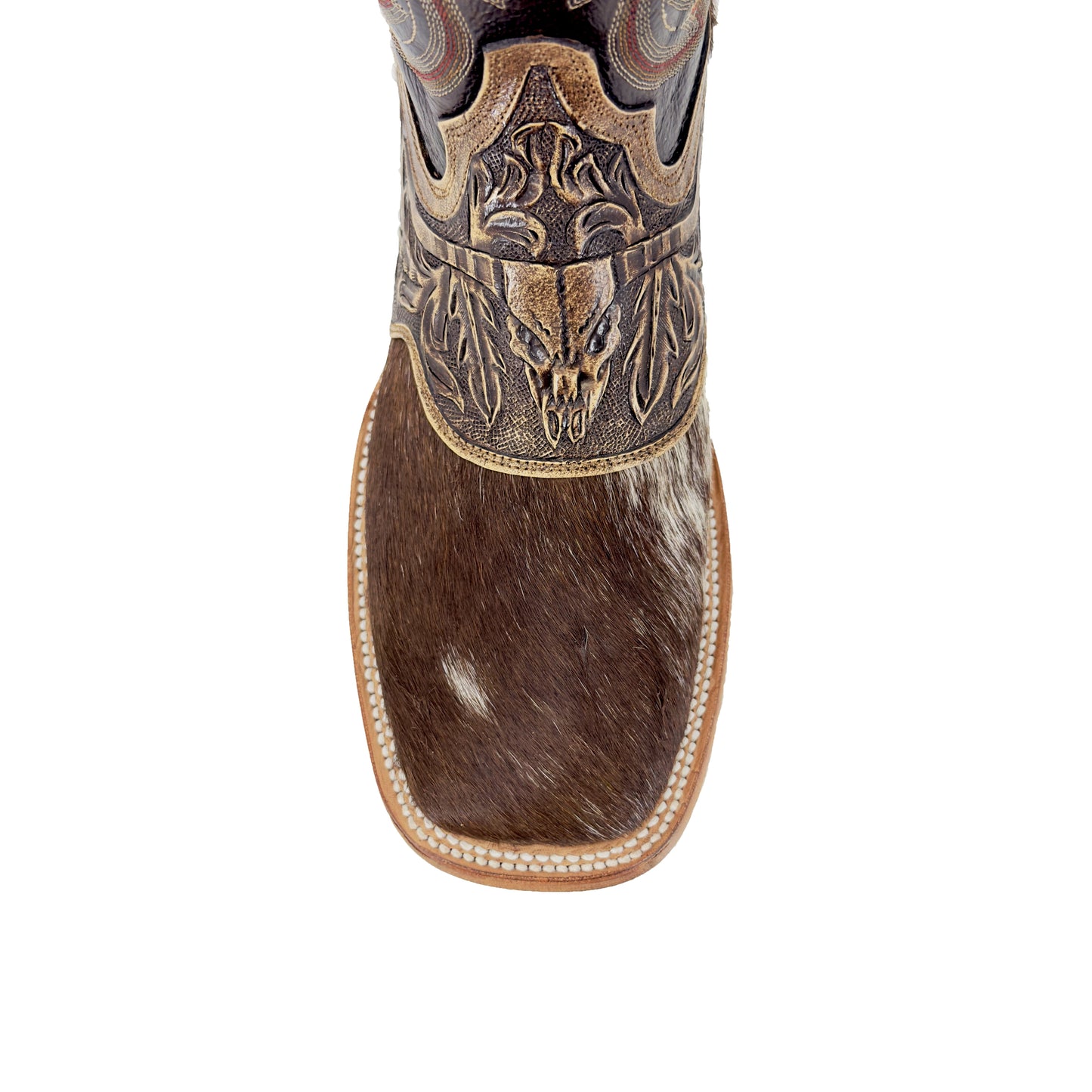 Men's Bulldog Hand Tooled Boots - Long Horn / Cowhide