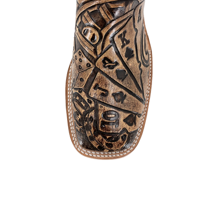 Men's Bulldog Hand Tooled Boots - Royal Flush Rustic