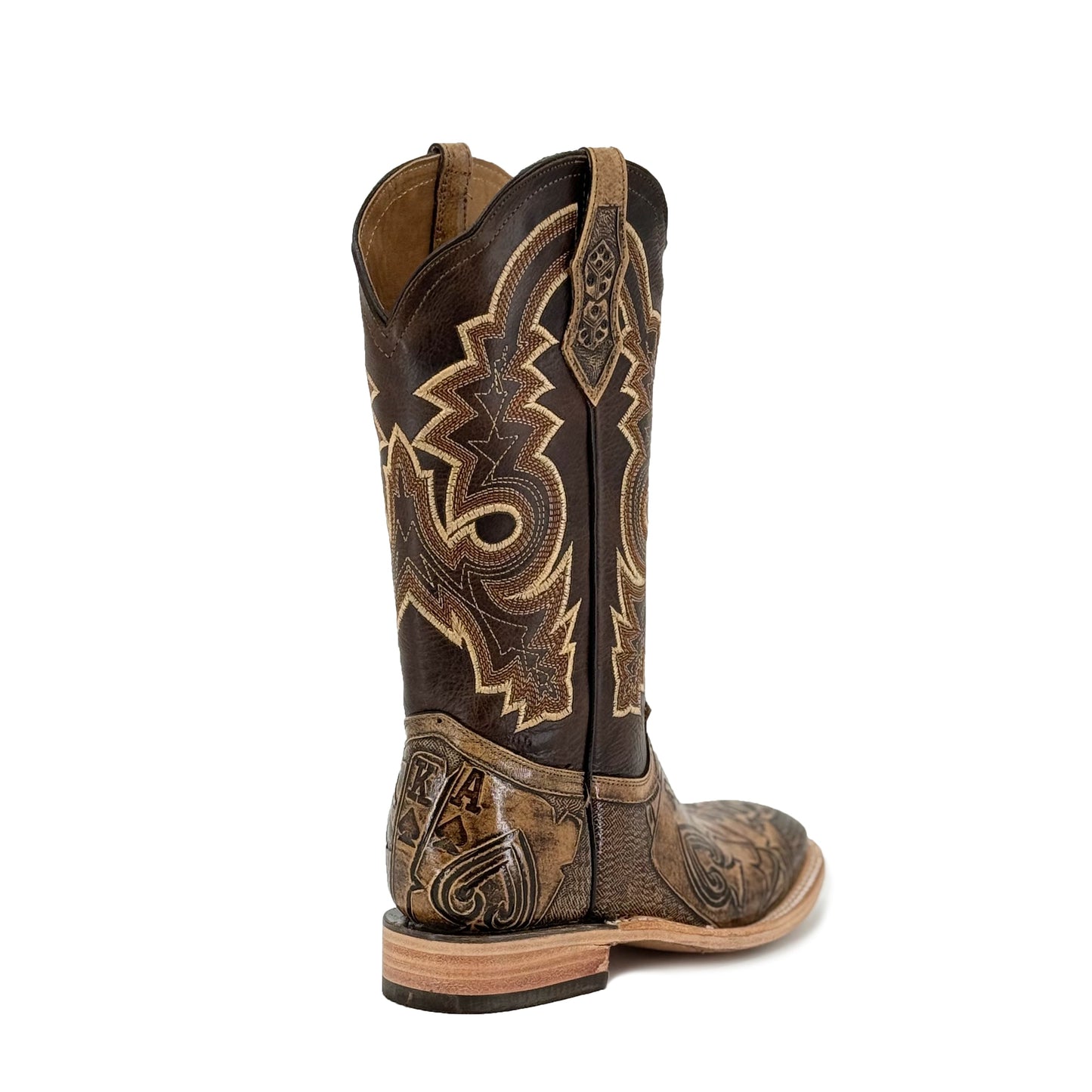 Women's Bulldog Hand Tooled Boots - Royal Flush Rustic