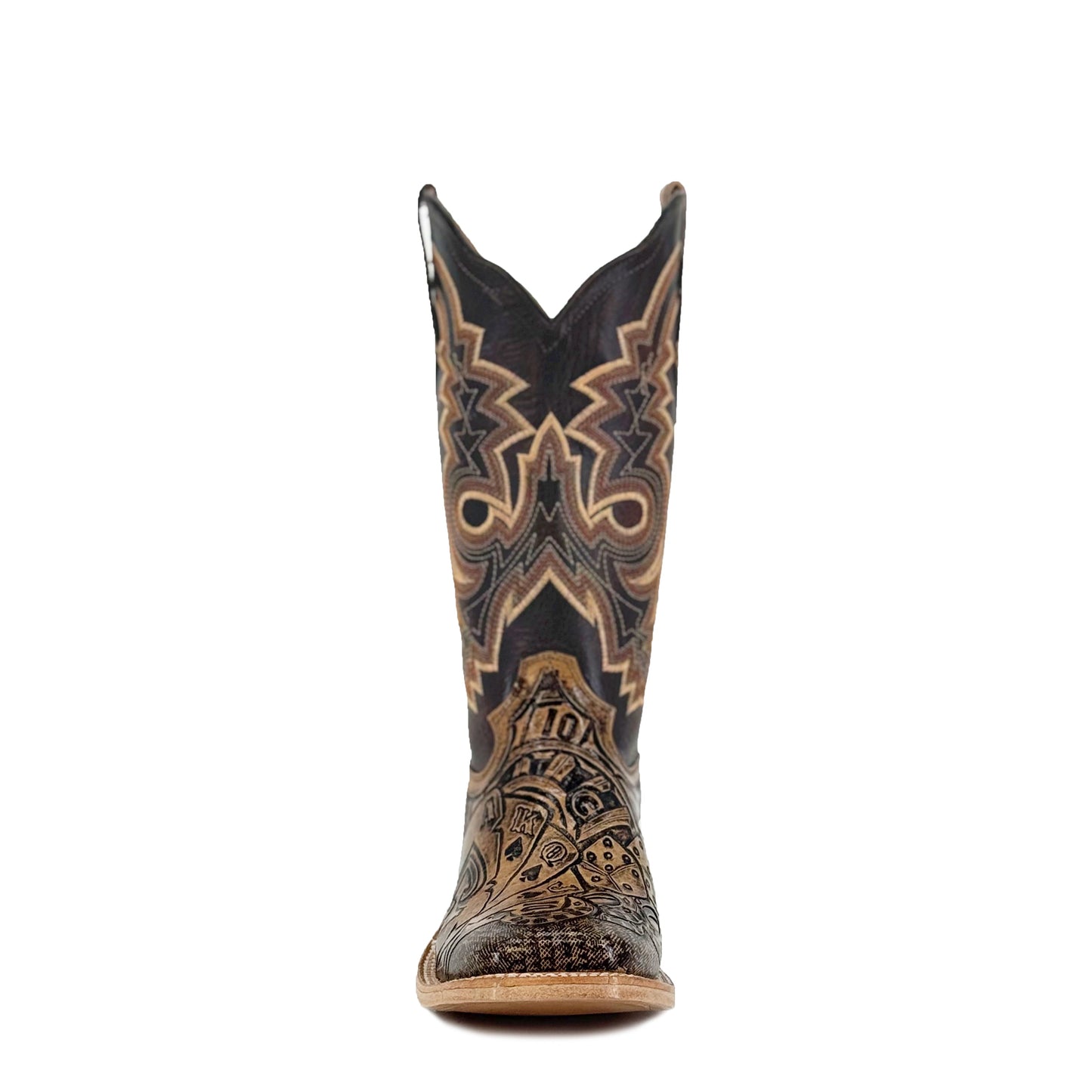 Women's Bulldog Hand Tooled Boots - Royal Flush Rustic