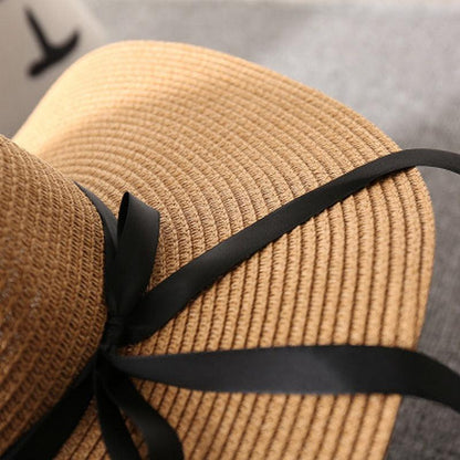 La Dolce Vita Straw Hat - Stylish Italian Summer Sun Hat with Ribbon Tie