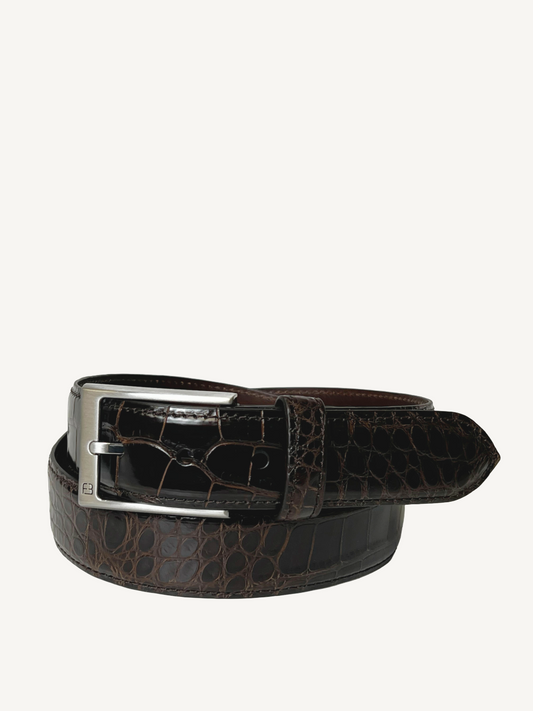 Brown Genuine Alligator Belt | 1 3/8" Width