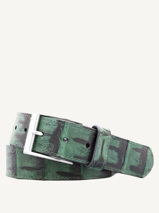 Evergreen Vintage Crocodile Tail Belt | 1 1/2" Width