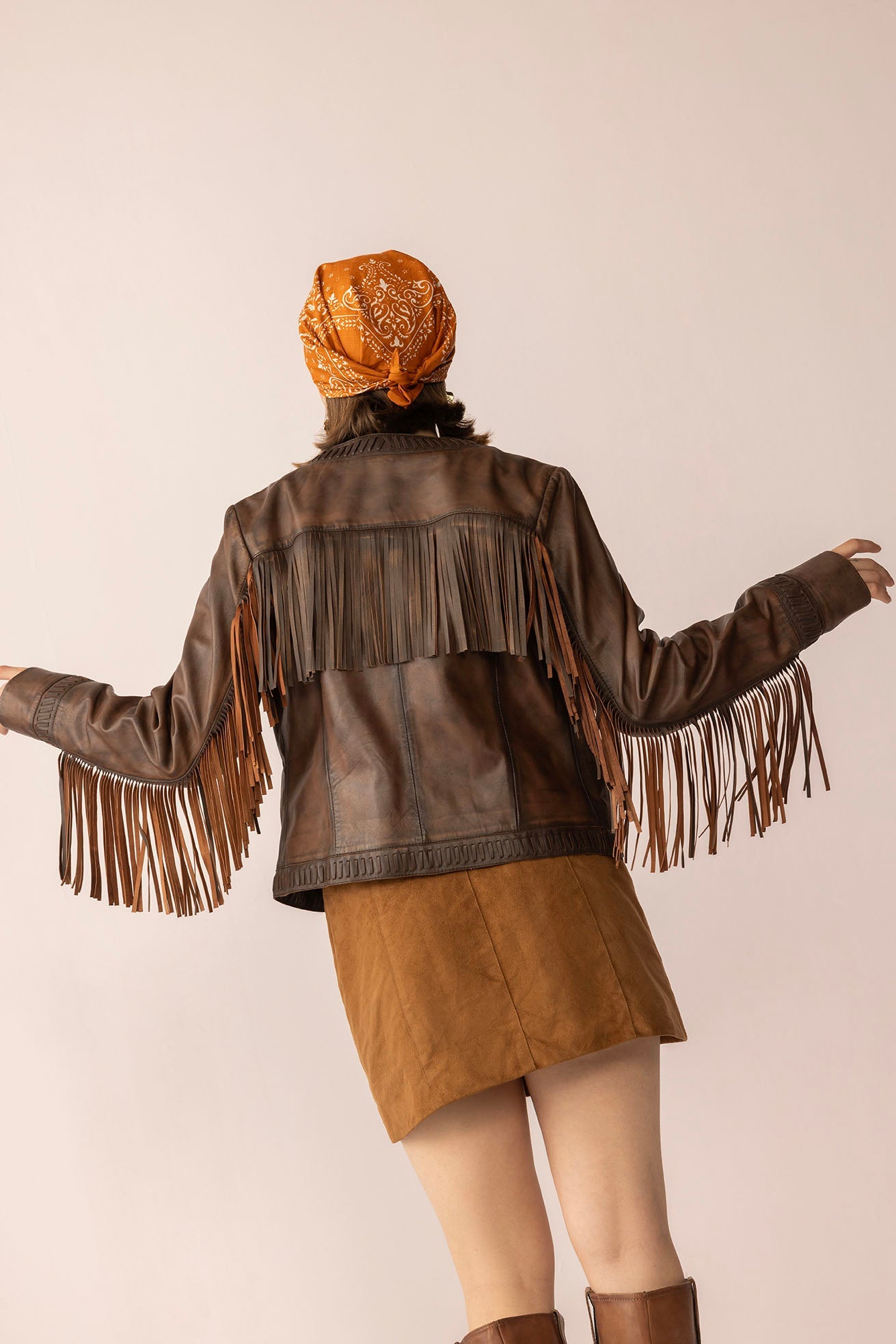 The Outlaw Edit Leather Jacket in Dusk Brown