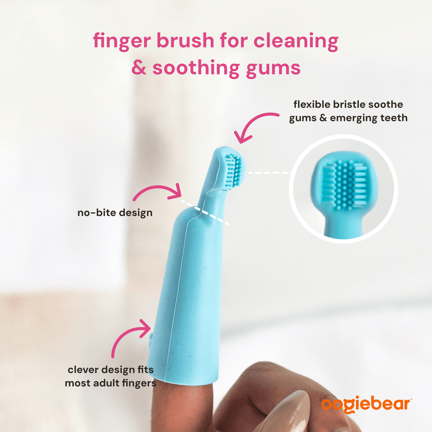 oogiebear baby finger brush & tongue scraper