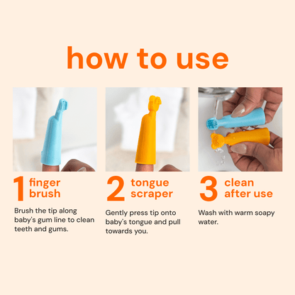 oogiebear baby finger brush & tongue scraper