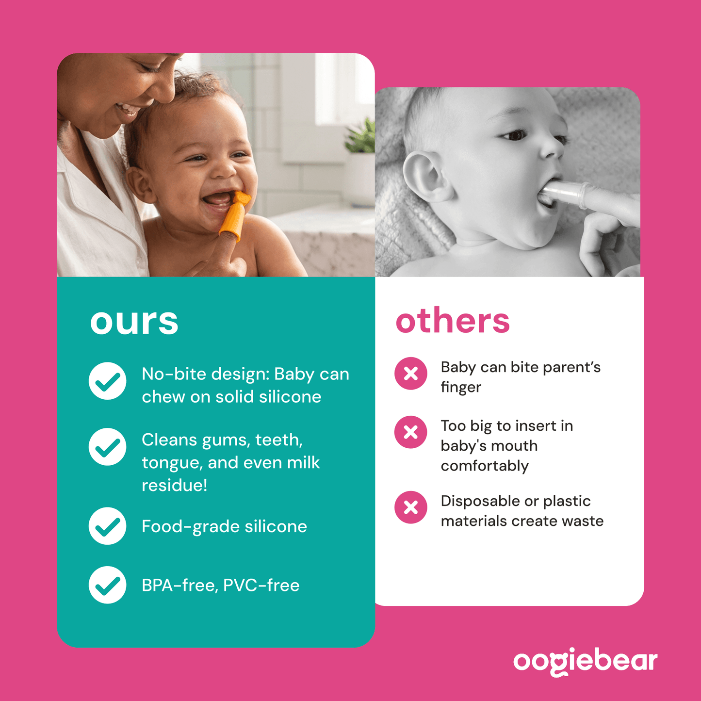 oogiebear baby finger brush & tongue scraper