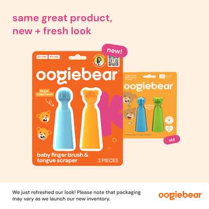 oogiebear baby finger brush & tongue scraper