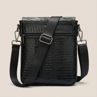 Men’s Croc-Embossed Leather Sling Bag – Modern Everyday Carry