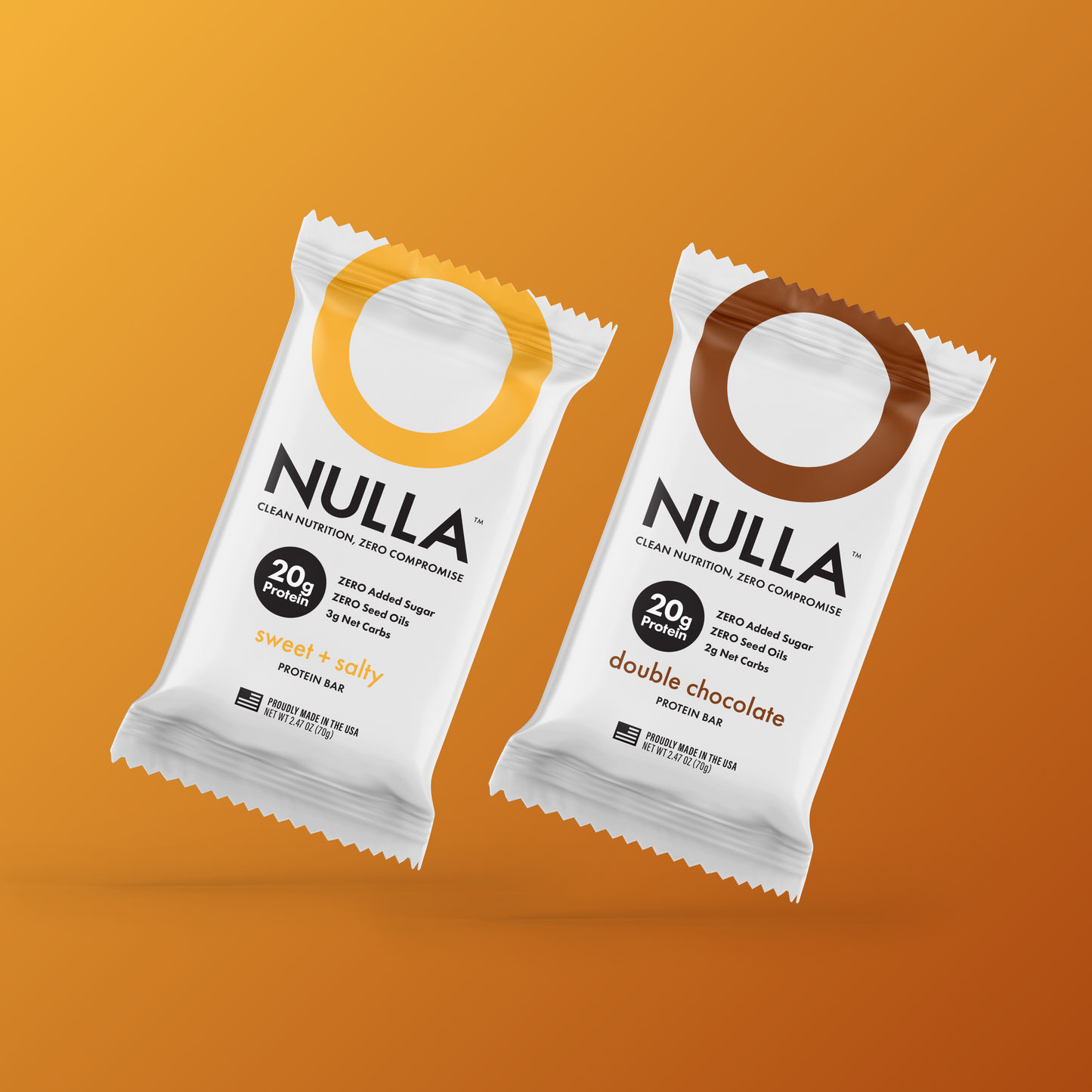 CleanForm Nutrition Nulla Protein Bar - 2 Flavors - Box of 12