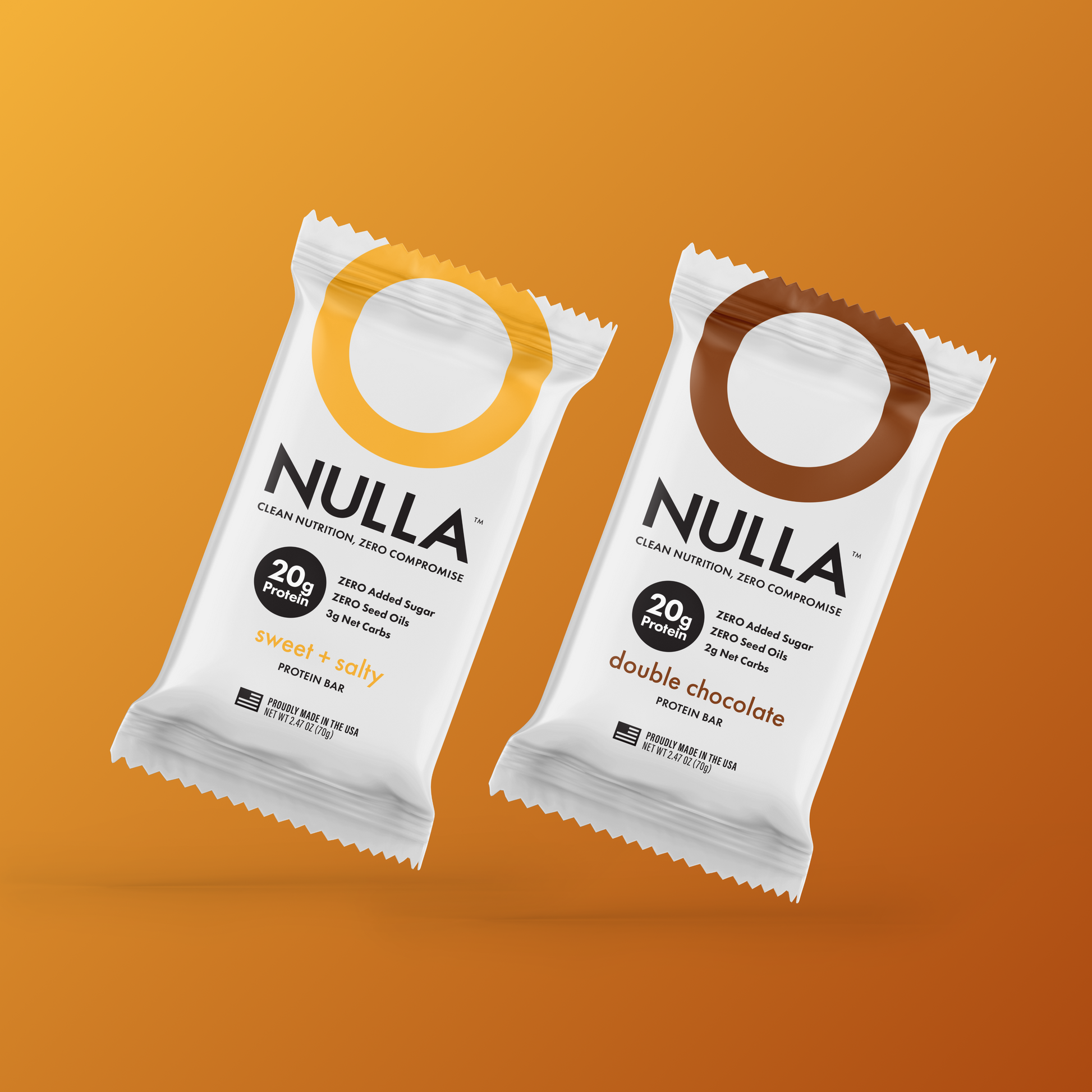 CleanForm Nutrition Nulla Protein Bar - 2 Flavors - Box of 12