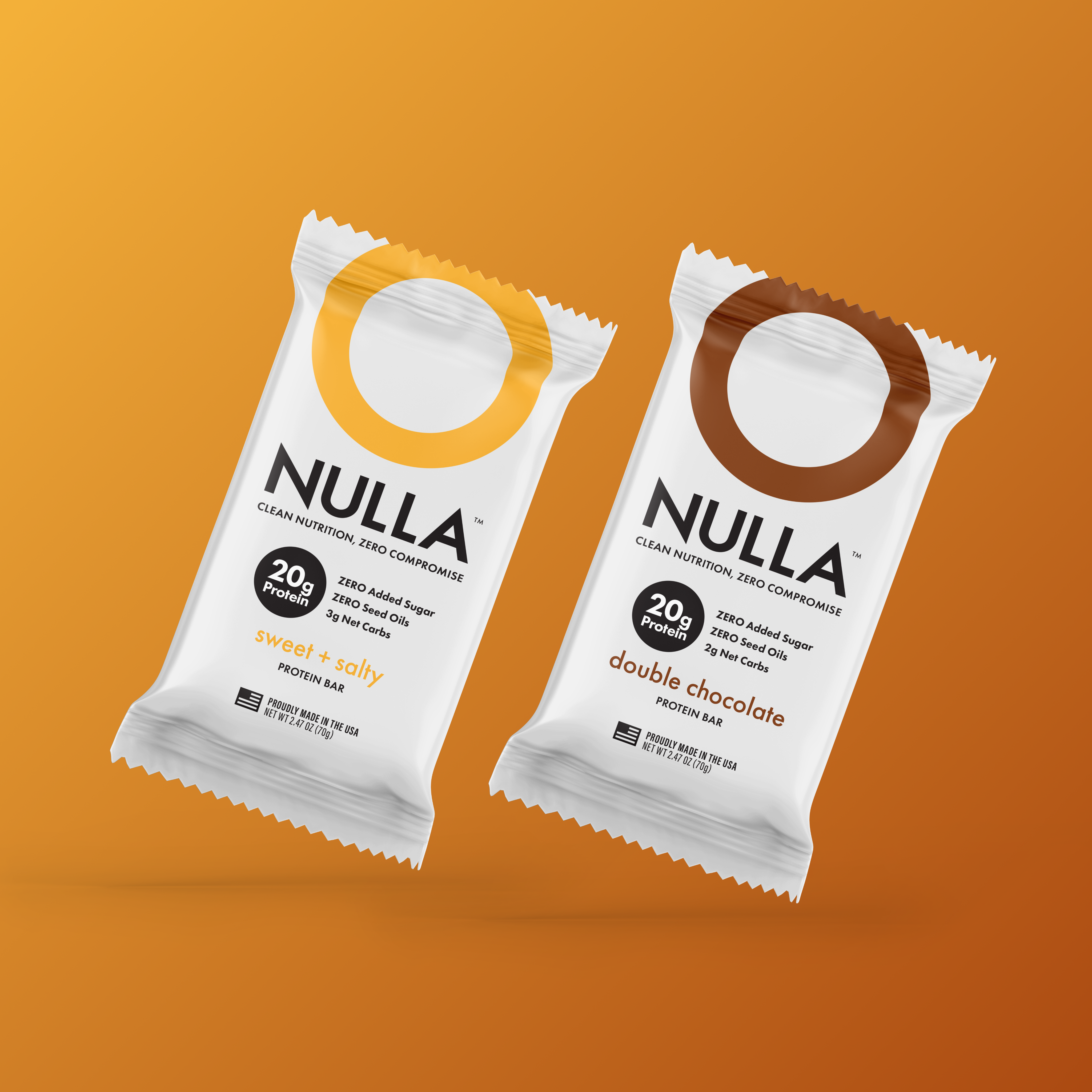 CleanForm Nutrition Nulla Protein Bar - 2 Flavors - Box of 12