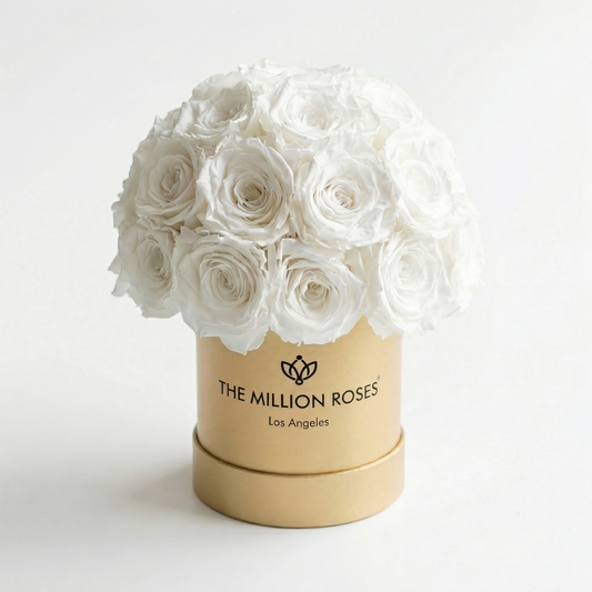 Essence Gold Superdome Box | White Roses