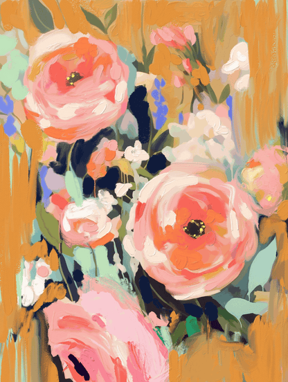 Beneath Apricot Skies Art Print – Warm & Serene Wall Decor