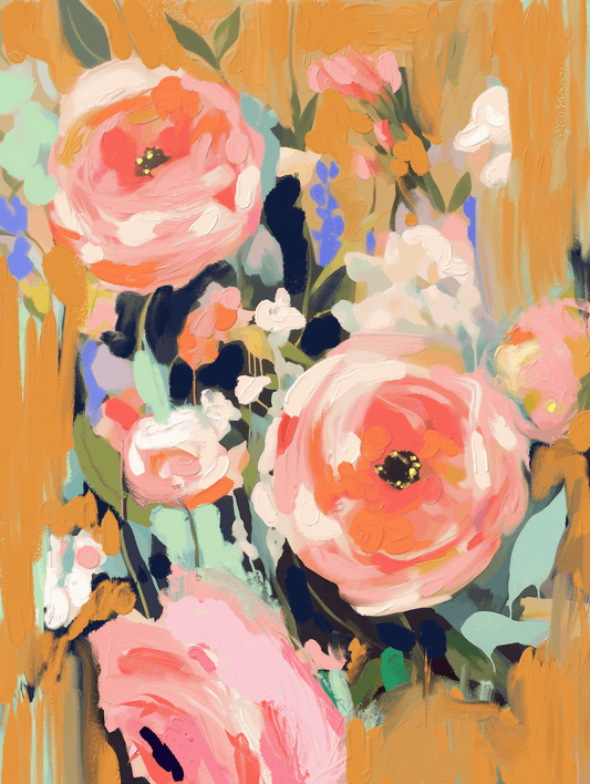 Beneath Apricot Skies Art Print – Warm & Serene Wall Decor