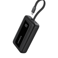 Anker Zolo Power Bank (10K, 30W) with a 5.4-inch (13.7 cm) built-in USB-C cable.