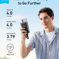 Anker Zolo Power Bank (10K, 30W) with a 5.4-inch (13.7 cm) built-in USB-C cable.